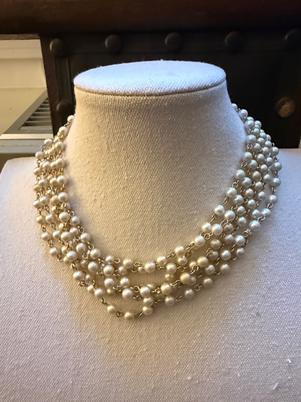 Coro Vintage Multi Strand Faux Pearl Chocker. Circa 1940’s to early 50’s.
